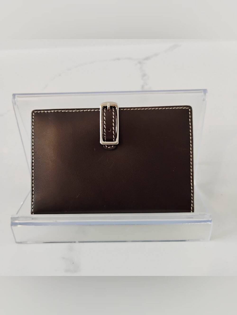Coach Card Holder LIKE NEW - Mahogany & Cherry Red Leather w/SHW